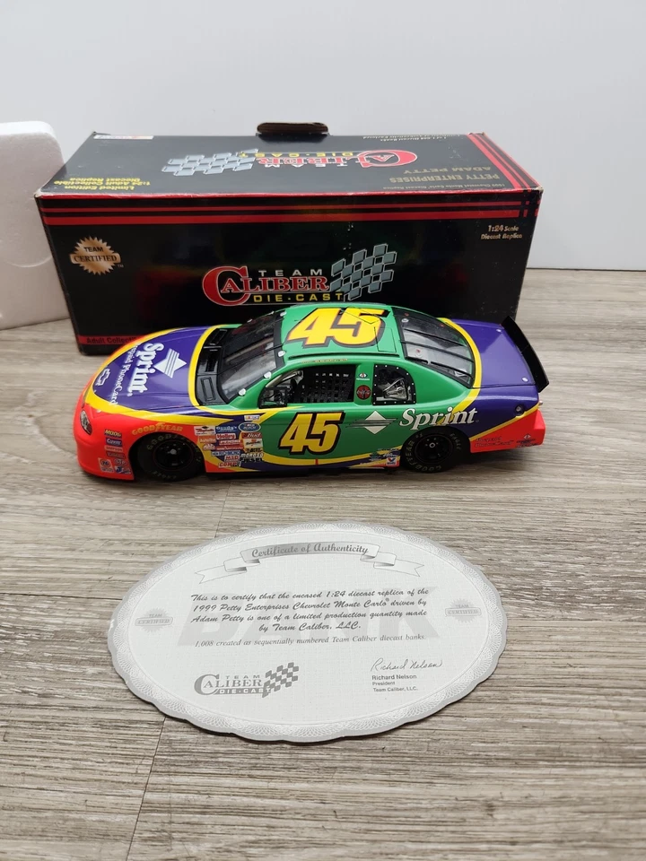Banco ADAM PETTY 1999 Sprint #45 Team Calibre 1/24 W (¿pintura grietas mohosa?) Foto 1 de 4