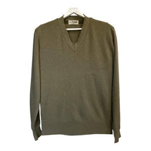 Australian Army Vtg 70s Wool Blend Jumper Men Sz 40 Wylmah Trading Sweater Khaki - Picture 1 of 10