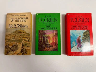 Lord Of The Rings Part 1,2, &3 - LOT - Tolkien 1978  and 1981Paperback  Books Foto 1 de 4
