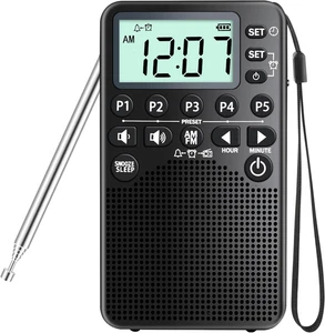 Battery Operated Portable Pocket AM/FM Radio | Digital Tuning, Loud Speaker - Picture 1 of 12