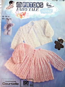 Vintage Knitting Pattern**Babies 3-ply/4-ply Lacy Matinee Coat x2**SIRDAR 1178 - Picture 1 of 1