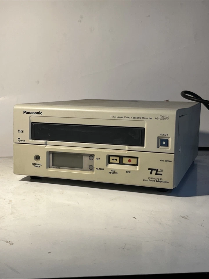 Panasonic AG-6124 Time Lapse Video Cassette Grabadora VHS Seguridad *TAL CUAL Foto 1 de 4