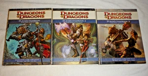Dungeons Dragons Lot 3 Hardcover Player's Handbook 1,2,3 Arcane Divine D&D Books - Foto 1 di 8
