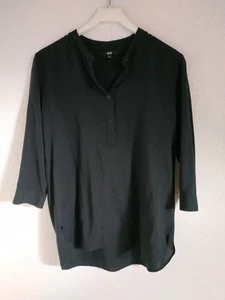 Uniqlo Tunika Bluse Hemd schwarz Gr. M 38 3/4 Arm - Bild 1 von 2