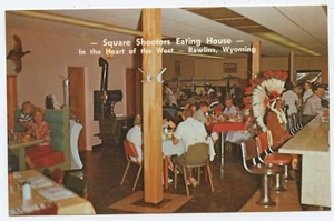 Square Shooter Essen Haus Rawlings Wyoming Postkarte - Bild 1 von 2