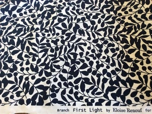 CLOUD 9- FIRST LIGHT #1345-12 NAVY- BRANCH BY ELOISE RENOUF- ORGANIC COTTON-BTY - Picture 1 of 3
