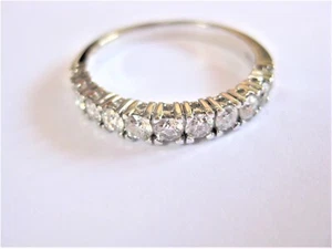 Halbmemory Ring Weißgold 585 mit Brillanten, 4,27 g - Bild 1 von 3