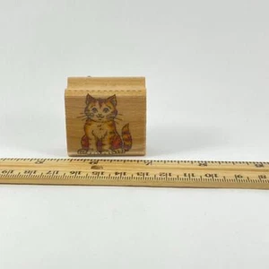 Stampcraft #440D39 Sitting Cat Wood Block Stamp - Picture 1 of 1