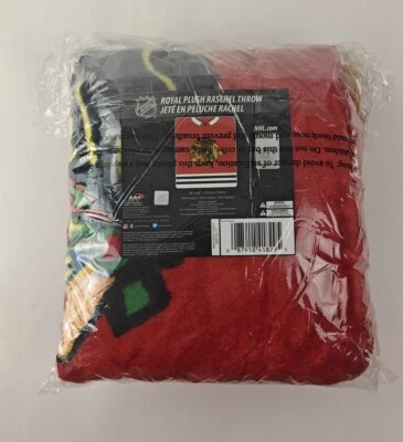 Chicago Blackhawks NHL "Jersey" Felpa Raschel Fleece Manta 50" x 60" Foto 1 de 4