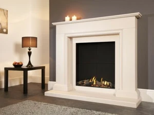 Flavel Sophia Botticelli Marble Stone Slimline Balanced Flue Gas Fire Suite - Picture 1 of 3