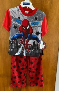 Marvel Spider-man Sleepwear Pajamas 3 pc set Shirt Pants & Shorts Size 8 NWT $36 - Picture 1 of 2