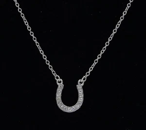Hermoso Nuevo Collar de Herradura de Estrás de la Suerte #N2255NT - Imagen 1 de 3