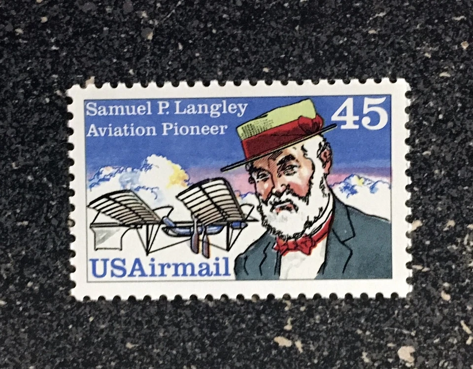 USA1988 #C118 45c Samuel P Langley - Airmail Single  Mint airplane - Image 1 of 1