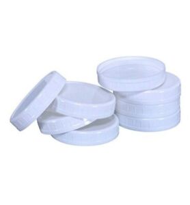 Mainstays BPA-Free Plastic Wide Mouth Canning Mason Jar Lids, White_8 pack