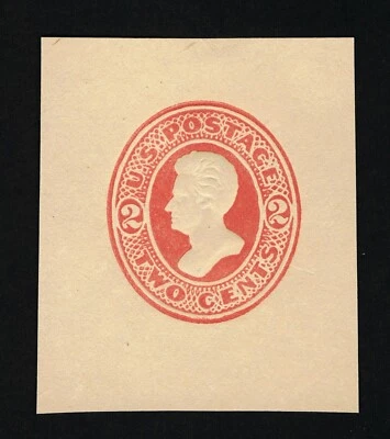 GENUINE SCOTT U155 MINT 1876 VERMILION ON MANILA PLIMPTON LARGE CUT SQUARE 17235 - Image 1 of 2
