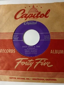 Dean Martin - Once Upon A Time (USA Capitol F 4065) VG+ Vinyl Record 7" - Imagen 1 de 2