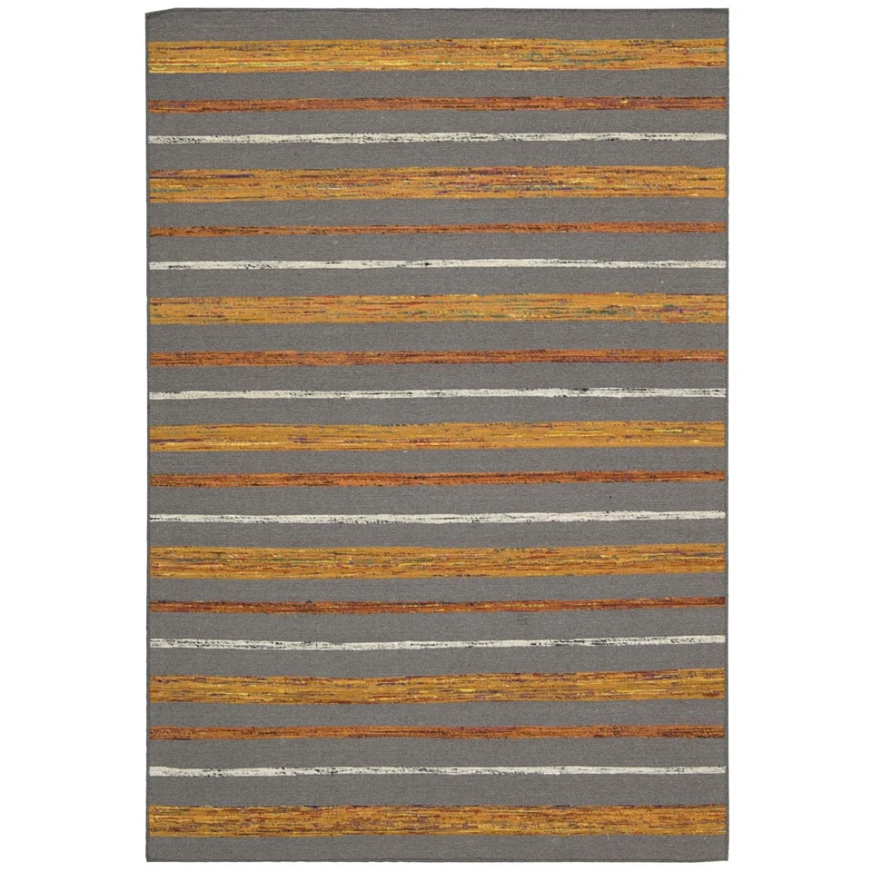 Nourison Spectrum Contemporary Grey/Flame 3'9" x 5'9" Area Rug - Image 1 of 4