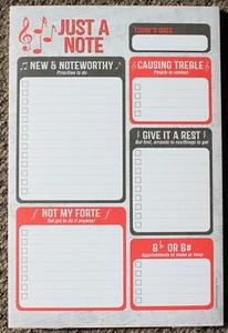 Just a Note Note Pad (Miscellaneous Print) Musicians note pad! NEW!! 60 Sheets! - Picture 1 of 1