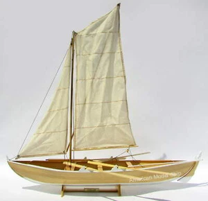 Oselver Klinkerrumpf traditionelles Fischerboot Holzmodell 31 Zoll - Bild 1 von 12