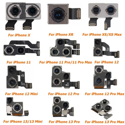 Rear Back Camera Replacement for iPhone XR XS 11 12 13 14 15 16 Pro Max Plus Lot - Image 1 of 4