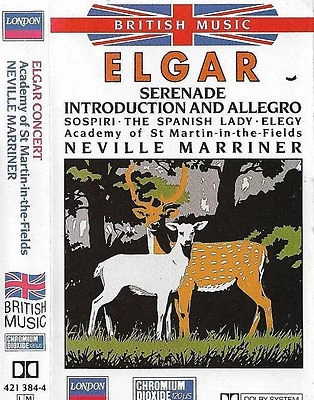 ELGAR CONCERT SERENADE SOSPIRI SPANISH LADY CASSETTE ALBUM MARRINER ST. MARTIN - Image 1 of 4