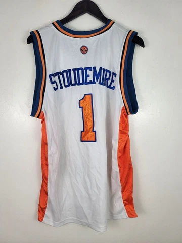 NBA Amare STOUDEMIRE #1 NY Knicks White Adidas M STITCHED Jersey Polyester Jn2 Cover