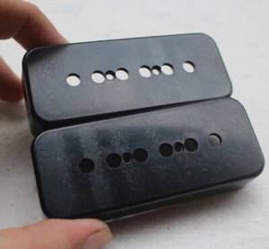 Aged P90 Dog Ear Soapbar Pickup Covers (2) Black 50mm - Picture 1 of 6