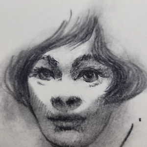Vintage C. Cory Art Original Elfish Face - Picture 1 of 7