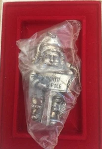 Santa Claus North Pole Silver-plate Ornament International Silver Company - Picture 1 of 3