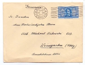 ITALIA 1932 CUBIERTA A ALEMANIA 1L25c DANTE - Imagen 1 de 2