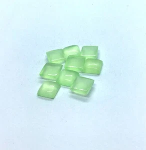 Cabinas cuadradas de calcedonia prehnita AAA piedras preciosas sueltas naturales para hacer joyas - Imagen 1 de 18
