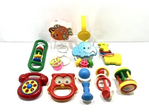 Vintage 80’s 90’s Baby Rattles, Musical Toys, Bundle Lot inc Fisher Price - Picture 1 of 7