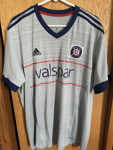 Adidas Chicago Fire 2018-19 Away Jersey Sz 2XL Cover
