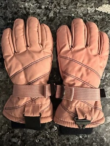 All In Motion Girls Pink Lined Winter Gloves Size 4-7 - Picture 1 of 2