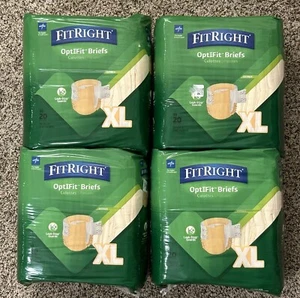 FitRight OptiFit Extra Adult Briefs with Tabs, Moderate Absorbency, X-Large 80CT - Picture 1 of 1