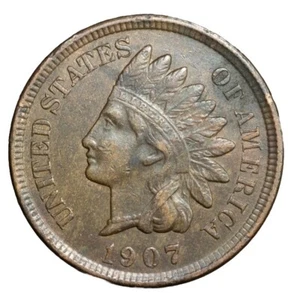 1907 INDIAN HEAD CENT VOLLE FREIHEIT SCHÖNE MÜNZE DIAMANTEN ZEIGEN - Bild 1 von 2