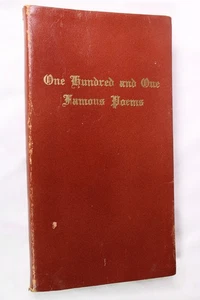 c1900 101 Famous Poems Vintage Book Leather Bound - Bild 1 von 4