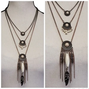 Paparazzi Desert Daydream Necklace Triple Strand Dreamcatcher Southwestern Boho - Picture 1 of 8