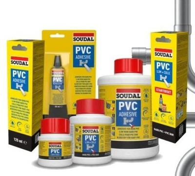 Colla Adesivo PVC-U SOUDAL per Tubi Raccordi Ripara Sigilla Mastice 125 250 500g - Immagine 1 di 4