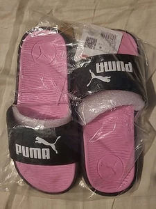 Puma Cool Cat Women's Slides Sandals Black Pink - Picture 1 of 4