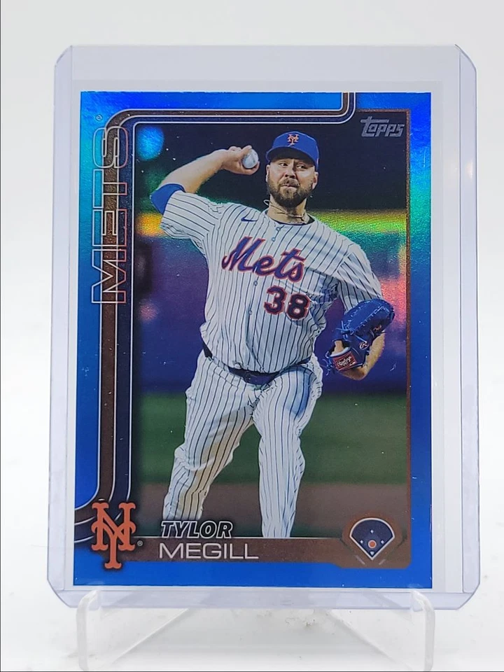 TYLOR MEGILL 2025 TOPPS UPDATE SERIES BASEBALL BLUE FOIL METS /150 Q4455 - Image 1 of 2