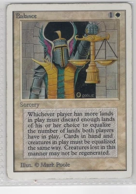 Balance Unlimited - Magic the Gathering MTG- vintage - ACTUAL CARD - US SELLER - Image 1 of 2