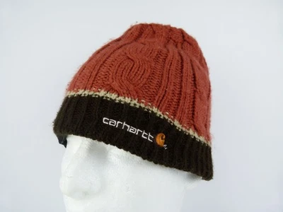 Carhartt Adult One Size Carhartt Logo Orange Cable Knit Beanie - Image 1 of 4