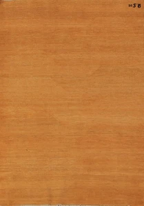 Orange Modern Wool Accent Rug 4x6 Contemporary Hand-knotted Home Decor Carpet - Picture 1 of 18