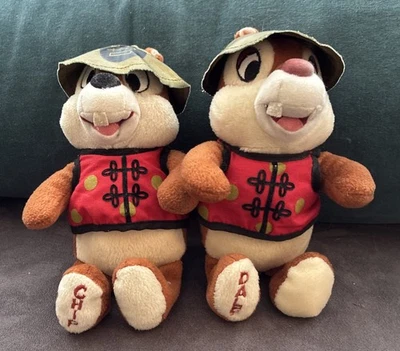 Vintage Disney CHINA CHIP & DALE 8" Mini Bean Plushies From Epcot World Showcase - Image 1 of 2