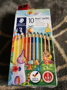 STAEDTLER Noris Colour Pencils Assort Pack of 10 School Colouring With Sharpener - Picture 1 of 1
