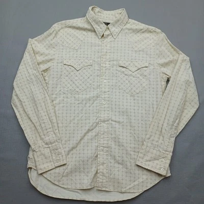 Ralph Lauren RRL Shirt Mens 4 All Over Print Western Double RL Cotton 36 Chest - Image 1 of 4