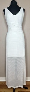 Vintage Cache White Dress Maxi Gown Women’s Size 4 USA Rehearsal Wedding Bride - Picture 1 of 6
