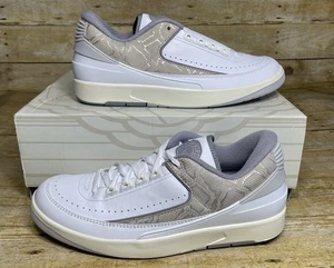Nike Air Jordan 2 Retro Bajo 'Pitón' Para Hombres Talla 11.5 Blanco Gris DV9956-100 con Caja - Imagen 1 de 13
