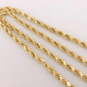 Nuevo Collar JRo Oro Amarillo 14k 2.8"mm Cuerda Eslabón Retorcido Delgado 22' En Cadena - Imagen 1 de 9